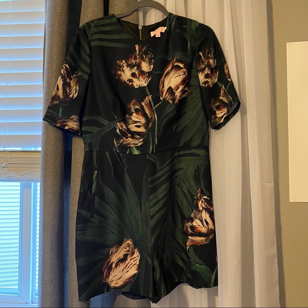 Ted Baker Palm Floral Print Romper